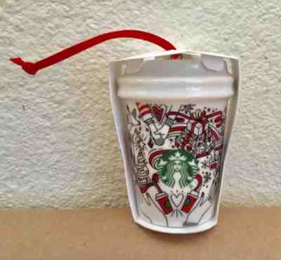 2017 Starbucks Red Dot Holiday Tumbler Mug Cup Christmas Tree Ornament NEW - Sold on eBay Nov, 8th 2018 for $7.97