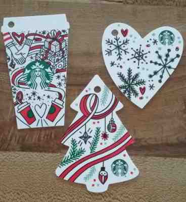 Starbucks Cards 2017 Lot of 3 Starbucks CHRISTMAS RARE Tree Mug Heart Art B - Sold on eBay Nov, 7th 2018 for $2.49
