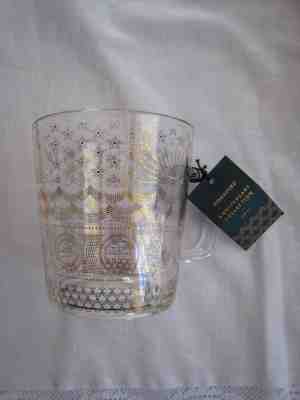 Starbucks 2017 Anniversary Collection Gold Scales Clear Glass Mug Cup 14 fl oz  - Sold on eBay Nov, 6th 2018 for $18.00