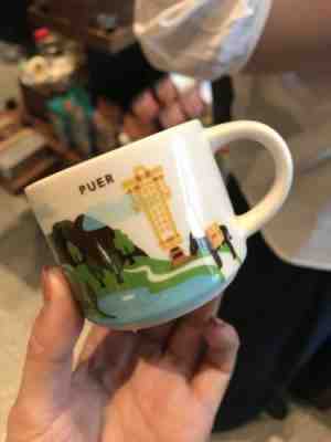 New Starbucks 2018 China YAH Puer City You Are Here 2oz Ornament Mug 1pc - Sold on eBay Nov, 18th 2018 for $25.00