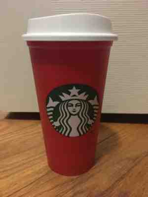 Starbucks 2018 Reuseable Holiday Red Mug Cup - Sold on eBay Nov, 11th 2018 for $9.00