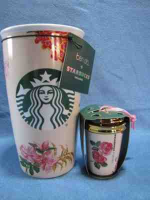 STARBUCKS 2018 BAN.DO FLORAL CERAMIC TRAVEL MUG + ORNAMENT-NEW WITH TAGS - Sold on eBay Nov, 11th 2018 for $59.95