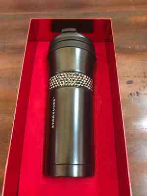 STARBUCKS Limited Edition Black Swarovski Tumbler Stainless , Red Box - Sold on eBay Nov, 16th 2018 for $199.00