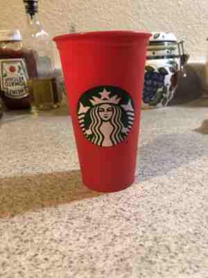 Starbucks Limited Edition Red Holiday 2018 Reusable plastic cup tumbler 16oz. - Sold on eBay Nov, 14th 2018 for $6.00