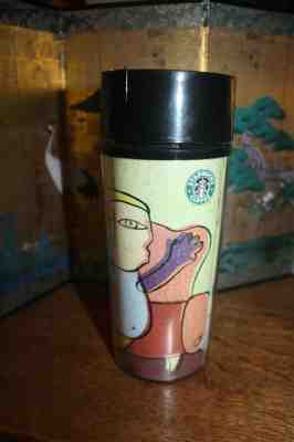 Starbucks Coffee 1998 PICASSO Art Tumbler 12oz (ThermoServ)  Made in USA w lid - Sold on eBay Nov, 5th 2018 for $4.00