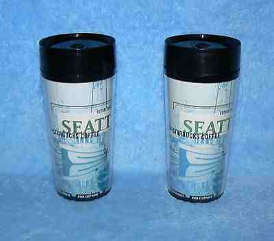 STARBUCKS COFFEE 1998 14 OZ VINTAGE SEATTLE THEMO-SERV TRAVEL TUMBLERS - Sold on eBay Sep, 22nd 2018 for $20.00