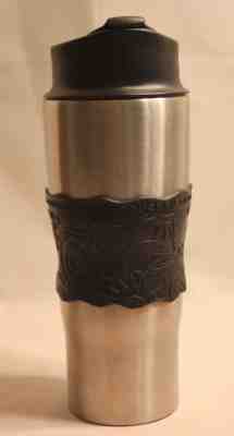 Starbucks French Press Tumbler Steel 2000 Bodum Black Swirl Grip Travel Cup - Sold on eBay Oct, 12th 2018 for $19.99