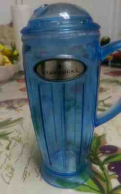 Starbucks Barista 2002 blue rocket plastic coffee Frap mug tumbler 12 oz travel - Sold on eBay Aug, 22nd 2018 for $12.99