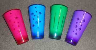 Set 4 Starbucks 2003 POOLSIDE TUMBLERS 20oz Thick Plastic Acrylic RARE 7 1/8" - Sold on eBay Oct, 23rd 2018 for $79.99