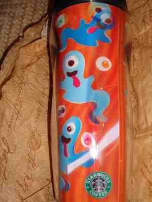 Starbucks Halloween Spooky Happy Ghost 3D Thermo Tumbler 16 Oz 2004. Rare! - Sold on eBay Nov, 4th 2018 for $37.99