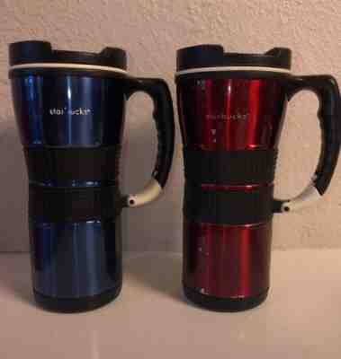 Starbucks 2xExtreme Clip & Go Stainless Steel Tumblers 16 Oz 2004 & 2005! - Sold on eBay Oct, 30th 2018 for $35.00