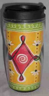 2004 Starbucks 8oz/.24L Hot or Cold Tumbler w/Lid-Happy Colors-Happy Cup-JS - Sold on eBay Oct, 30th 2018 for $11.43