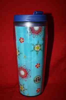Starbucks 2005 Holographic Blue Christmas Holiday Tumbler Candy Stars Snowflakes - Sold on eBay Nov, 8th 2018 for $4.99