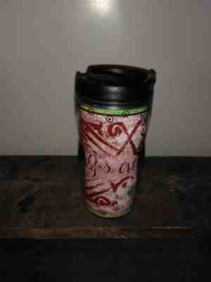 STARBUCKS COFFEE~2005 -8 oz TRAVEL TUMBLER~Hugs & Kisses- Mini - Sold on eBay Oct, 16th 2018 for $13.99