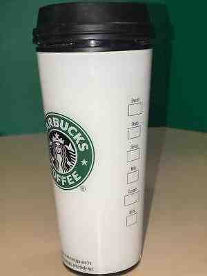 STARBUCKS Travel Tumbler Mermaid 2005-Write on Boxes-Coffee Mug-White Green-RARE - Sold on eBay Aug, 31st 2018 for $8.00