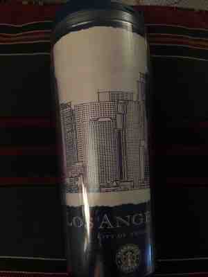 Starbucks Coffee 2006 Tumbler 16 Oz White Los Angeles City of Angels Tumbler - Sold on eBay Oct, 31st 2018 for $10.00