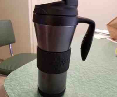 Starbucks  2006 Charcoal Gray Stainless Steel Miller Tumbler 16 oz  - Sold on eBay Oct, 1st 2018 for $24.99