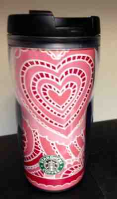 Starbucks Coffee tumbler 8 oz with pink, red and white hearts 2006(?)   - Sold on eBay Sep, 21st 2018 for $10.49