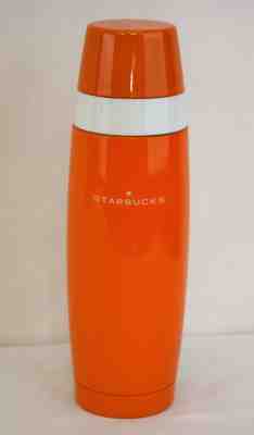 Starbucks Stainless Steel Orange 16oz Thermos Travel Mug Tumbler 2006 - Sold on eBay Sep, 19th 2018 for $20.50