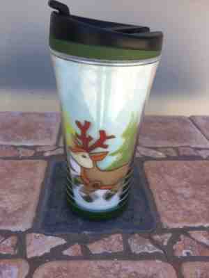 Starbucks Travel Tumbler Holographic Reindeer Holiday 8oz 2007 Child Size - Sold on eBay Nov, 7th 2018 for $4.00