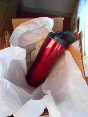 Starbucks  ~Stainless Steel Tumbler - 16oz. STUNNING RED! 2007 - Sold on eBay Nov, 4th 2018 for $9.50