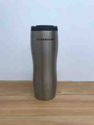 STARBUCKS COFFEE COMPANY 2008 LUCY 20 oz SILVER STAINLESS STEEL COFFEE TUMBLER