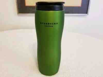 Starbucks 2008 Brushed Stainless Steel Green Tumbler, 16 oz.  - Sold on eBay Oct, 16th 2018 for $18.99
