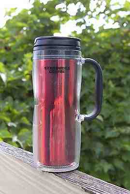 Starbucks Coffee Company Red Glitter Travel Tumbler 2008 12oz Sparkle Insulated - Sold on eBay Oct, 15th 2018 for $20.00