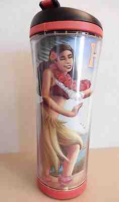 STARBUCKS Exclusive in HAWAII in 2008-HULA Girl-Travel Mug Tumbler-16oz - Sold on eBay Oct, 14th 2018 for $11.99