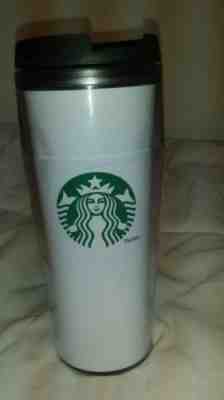 2008 Starbucks White Green Siren Logo Coffee 16 oz Tumbler Simple Cup Mug  - Sold on eBay Sep, 24th 2018 for $15.00