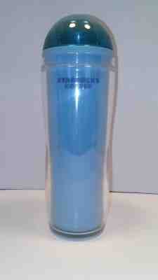 Starbucks 2008 Blue Dome Top Plastic To-go Cold Tumbler 16oz - Sold on eBay Sep, 9th 2018 for $9.00