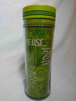 New Starbucks Tumbler Coffee Mug 2008 Travel Cup12oz Green Recycle Hot Cold - Sold on eBay Sep, 2nd 2018 for $10.00