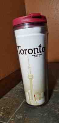 STARBUCKS COFFEE 2009 TORONTO Insulated Plastic Tumbler Travel Cup 12 Oz