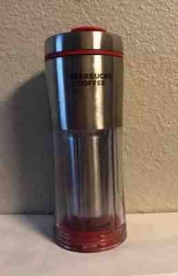 Starbucks Red VIA Ready Brew Stainless Steel Tumbler Cup 10 Oz 2009. - Sold on eBay Sep, 21st 2018 for $12.00