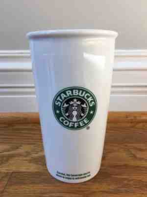 Starbucks 2009 Ceramic Travel Tumbler White Mug Cup Mermaid 12 Oz Coffee No Lid - Sold on eBay Sep, 20th 2018 for $14.99