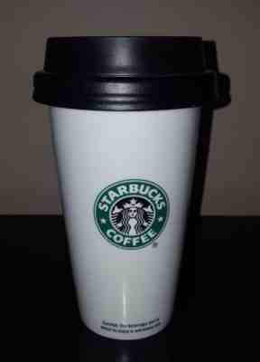 Starbucks Ceramic Cup CoffeeTravel Tumbler Mug Green Mermaid Lid 12 oz 2009 - Sold on eBay Sep, 12th 2018 for $24.99
