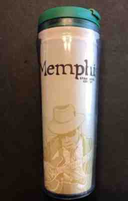 Starbucks MEMPHIS Plastic Acrylic Travel Tumbler 2009 Guitar **PRE-OWNED** - Sold on eBay Sep, 7th 2018 for $24.50
