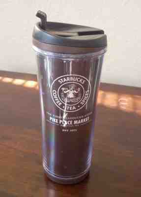 STARBUCKS Tumbler Thermos Travel Mug Coffee Tea Pike Place Topless Mermaid 16oz  - Sold on eBay Sep, 6th 2018 for $9.99