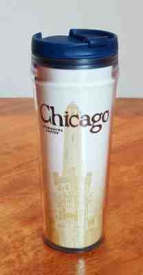 NEW 2009 Starbucks Chicago Global City Series Plastic Travel Tumbler Coffee 12oz - Sold on eBay Aug, 28th 2018 for $22.99