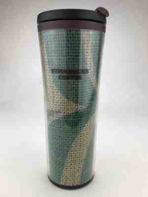 Starbucks 2010 Burlap Coffee Bean Bag Travel Mug Cup 16 oz. Tumbler Gift Idea!