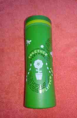 STARBUCKS 2010 TRAVEL COFFEE THERMOS TUMBLER 12 OZ. GREEN PLASTIC RECYCLED - Sold on eBay Oct, 28th 2018 for $12.99