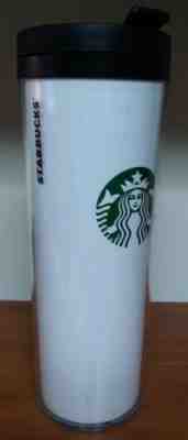 NEW 2010 2011 Starbucks Travel Mug White Hot Cup Tumbler with Lid 16 fl oz - Sold on eBay Oct, 15th 2018 for $20.00