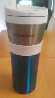 STARBUCKS Insulated Stainless Steel Tumbler - 16oz - Double Wall Travel Mug Turq - Sold on eBay Sep, 30th 2018 for $9.99
