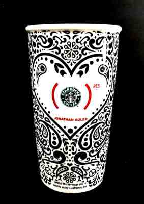 Jonathan Adler Red Starbucks Pasliey Tall Tumbler Ceramic Travel Mug No Lid - Sold on eBay Sep, 27th 2018 for $10.00