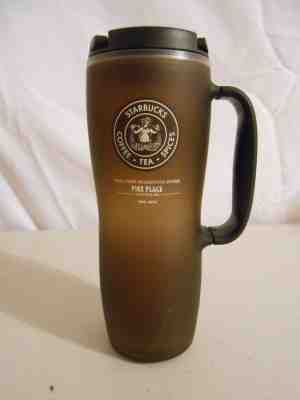 2010 STARBUCKS PIKE PLACE TRAVEL MUG TUMBLER 16OZ BROWN FIRST STORE EXCLUSIVE - Sold on eBay Sep, 14th 2018 for $15.99