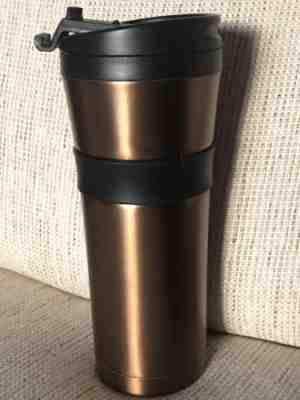 Starbucks 2011 Stainless Steel  Soft Touch Tumbler 16 fl. oz. ~ Bronze  - Sold on eBay Nov, 16th 2018 for $22.30