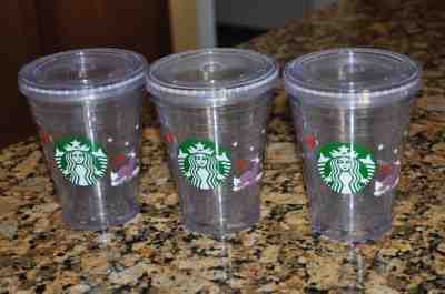 2011 Starbucks 12oz Tumbler Double Wall Lot of 3 Fox in Snow Airplane - Sold on eBay Nov, 3rd 2018 for $14.95
