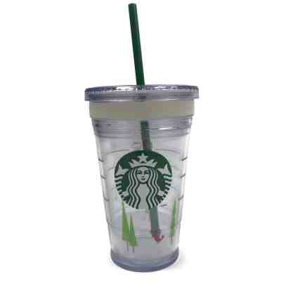 Starbucks Cold Cup 2011 Holiday Christmas Clear Insulated 16oz Tumbler Mark It - Sold on eBay Oct, 24th 2018 for $10.55