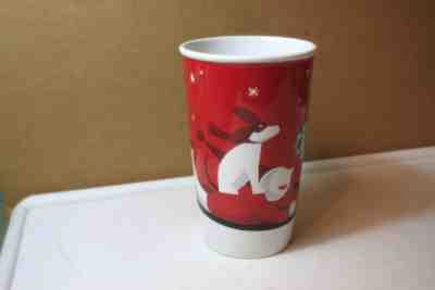 STARBUCKS, HOLIDAY TUMBLER, 2011, ORIGINAL  CHRISTMAS DOG & LOGO - Sold on eBay Oct, 22nd 2018 for $4.00