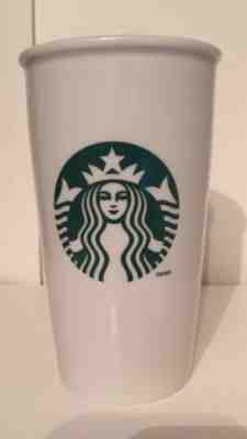 Starbucks Ceramic Coffee Tea Tumbler 12oz Cup 2011 White With Green Mermaid Logo - Sold on eBay Oct, 15th 2018 for $2.97
